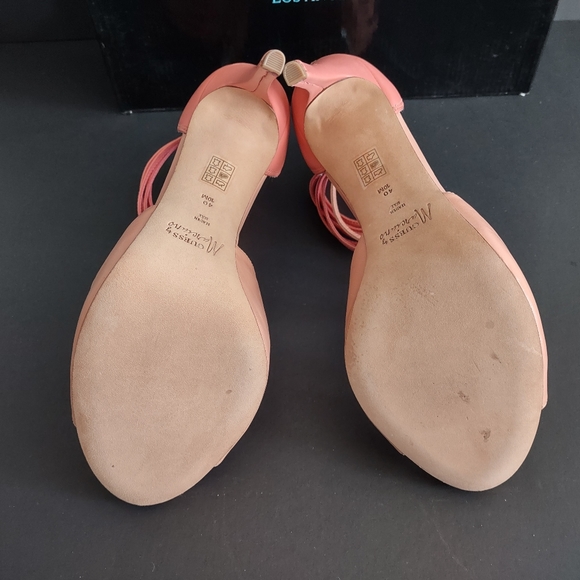 GUESS by Marciano Los Angeles Size 40/10M Pink Leather Stiletto Sandals - Picture 4 of 13